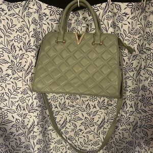 Chic Quilted Sage Satchel